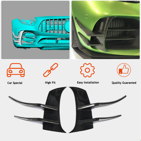 Mercedes Benz AMG GT R 2016-2019 Front Bumper Vents Dry Carbon Fiber-Ahacarbon
