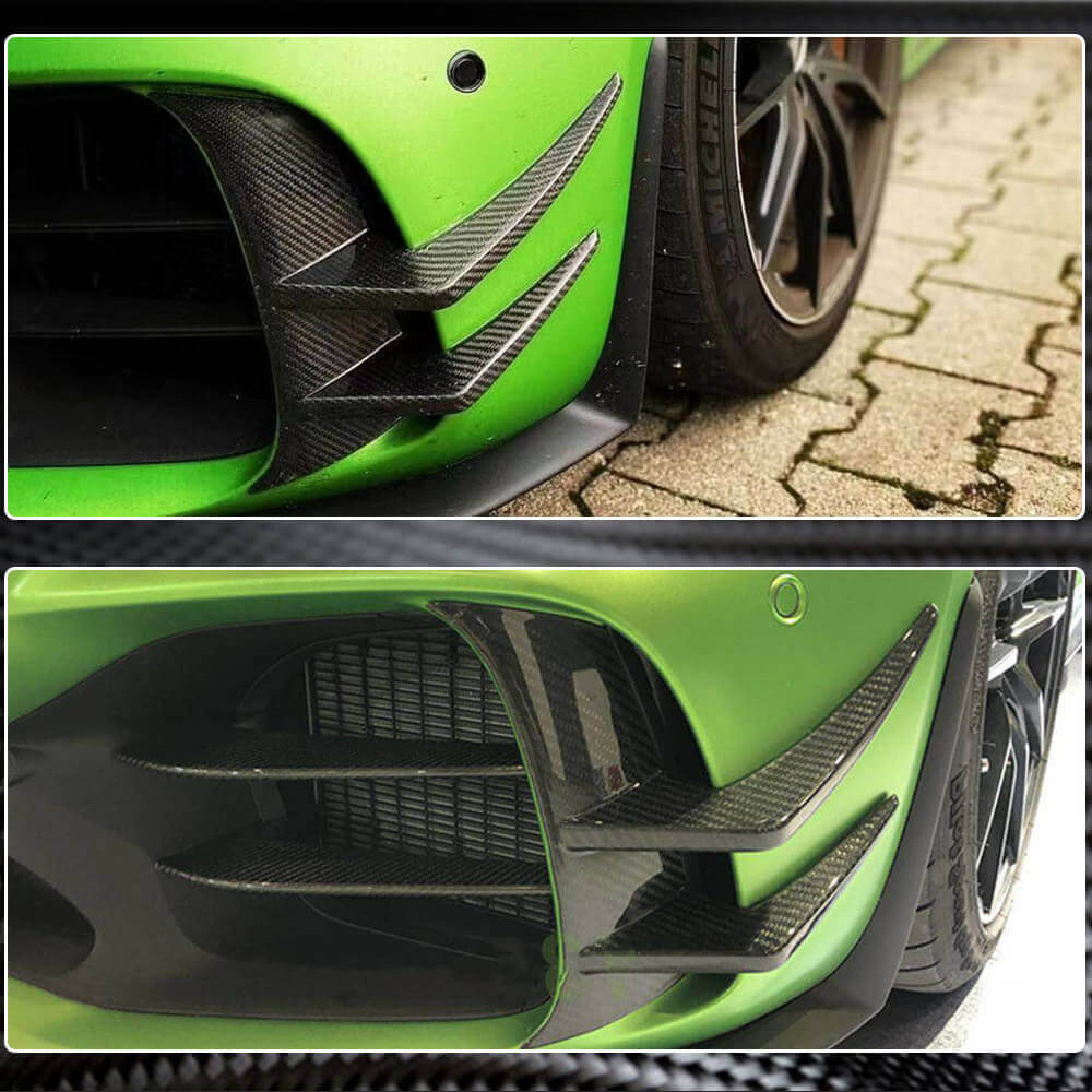 Mercedes Benz AMG GT R 2016-2019 Front Bumper Vents Dry Carbon Fiber-Ahacarbon