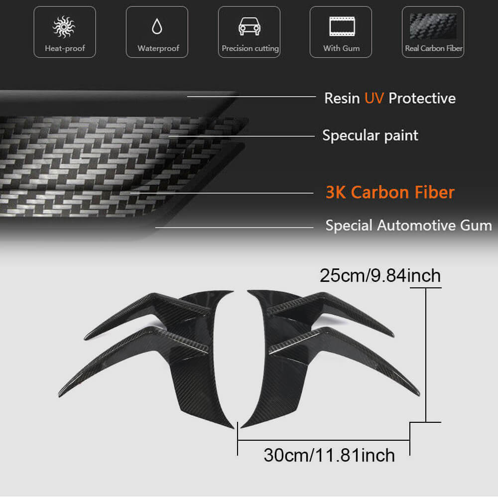 Mercedes Benz AMG GT R 2016-2019 Front Bumper Vents Dry Carbon Fiber-Ahacarbon
