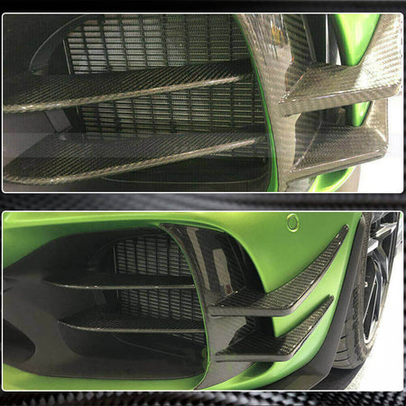 Mercedes Benz AMG GT R 2-Door 2016-2019 Front Bumper Fins Carbon Fiber-Ahacarbon