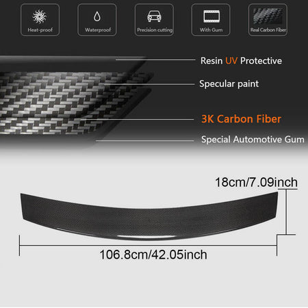 Mercedes Benz AMG GT/GT S C190 Coupe 2015-2020 Rear Trunk Spoiler Carbon Fiber-Ahacarbon