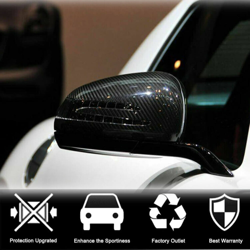 Mercedes Benz AMG GT SLK R172 SLC SL Mirror Covers Pair Dry Carbon Fiber-Ahacarbon