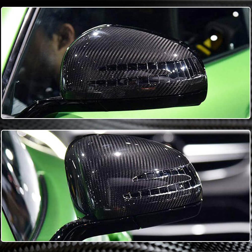 Mercedes Benz AMG GT SLK R172 SLC SL Mirror Covers Pair Dry Carbon Fiber-Ahacarbon