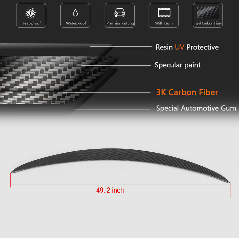 Mercedes Benz C Class W205 2015-2019 Rear Trunk Spoiler Carbon Fiber/FRP-Ahacarbon