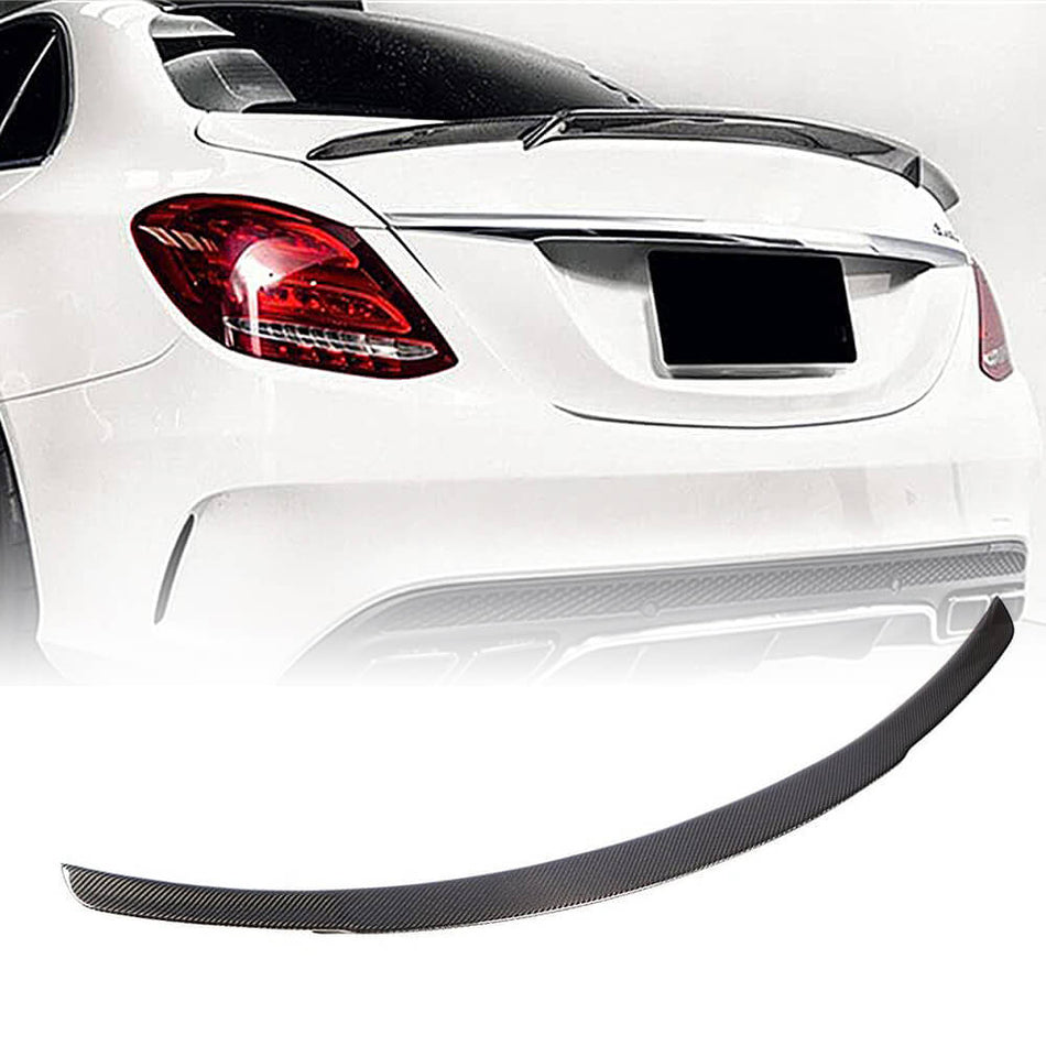 Mercedes Benz C-Class W205 2015-2019 Rear Trunk Spoiler Carbon Fiber-Ahacarbon