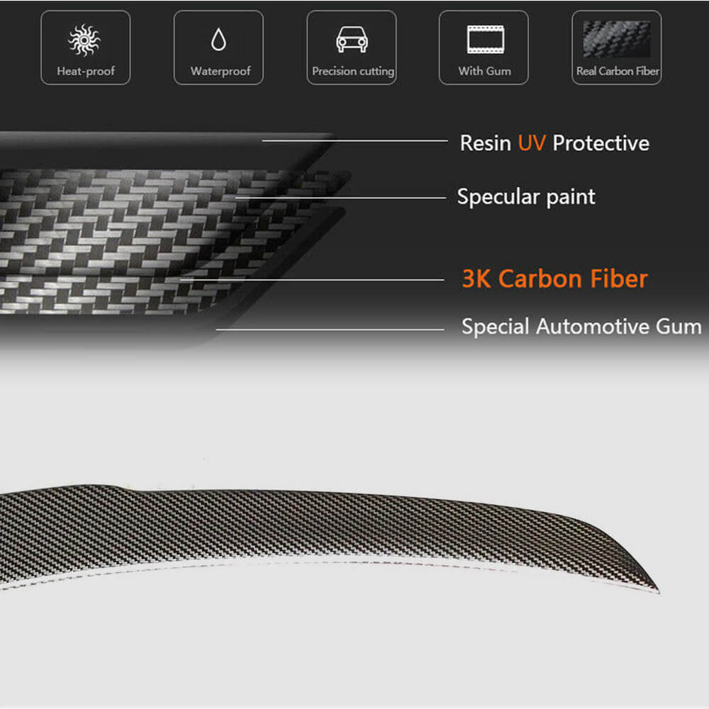 Mercedes Benz C-Class W205 2015-2019 Rear Trunk Spoiler Carbon Fiber-Ahacarbon