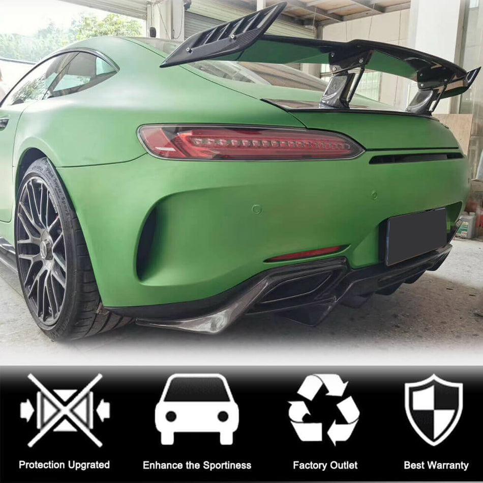 Mercedes Benz AMG GT GTS C190 Coupe 2015-2019 Rear Trunk Spoiler Carbon Fiber-Ahacarbon