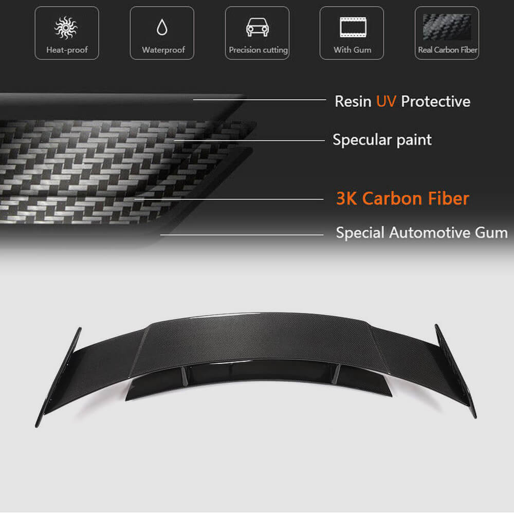 Mercedes Benz AMG GT GTS C190 Coupe 2015-2019 Rear Trunk Spoiler Carbon Fiber-Ahacarbon
