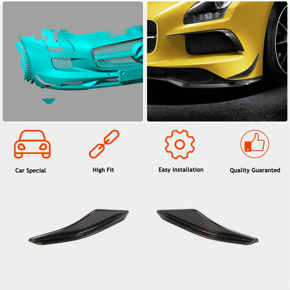Mercedes Benz C197 R197 SLS AMG 2-Door 2010-2013 Front Bumper Vents Carbon Fiber-Ahacarbon