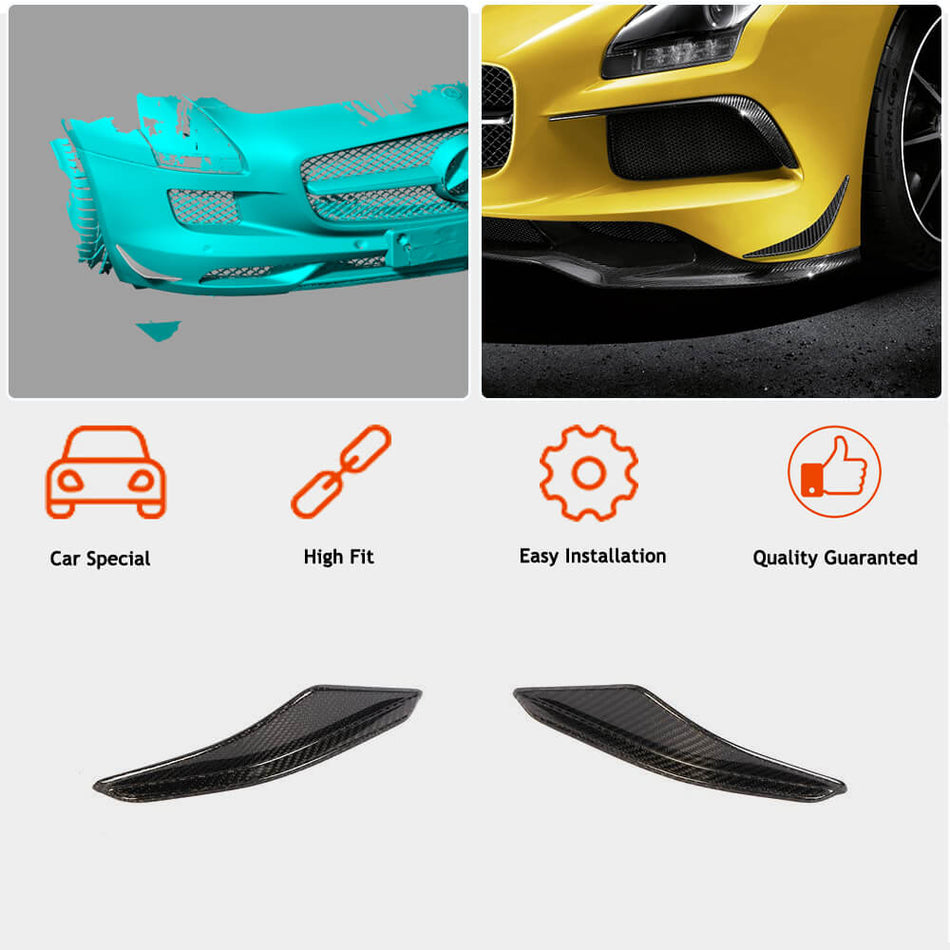 Mercedes Benz C197 R197 SLS AMG 2-Door 2010-2013 Front Bumper Vents Carbon Fiber-Ahacarbon