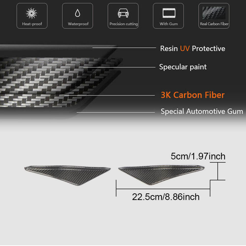 Mercedes Benz C197 R197 SLS AMG 2-Door 2010-2013 Front Bumper Vents Carbon Fiber-Ahacarbon