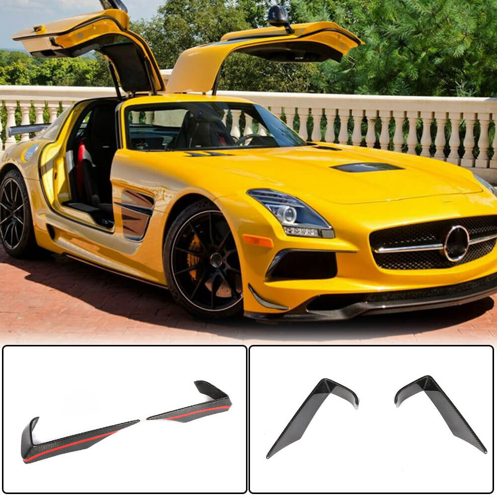 Mercedes Benz C197 R197 SLS AMG 2010-2013 Front Bumper Vents Carbon Fiber-Ahacarbon