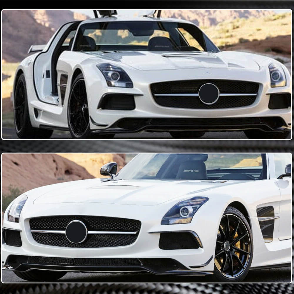 Mercedes Benz C197 R197 SLS AMG 2010-2013 Front Bumper Vents Carbon Fiber-Ahacarbon