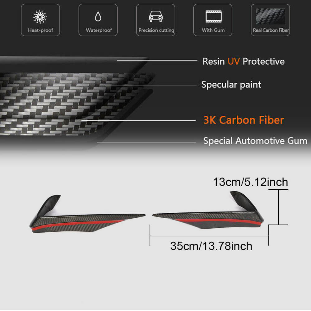 Mercedes Benz C197 R197 SLS AMG 2010-2013 Front Bumper Vents Carbon Fiber-Ahacarbon