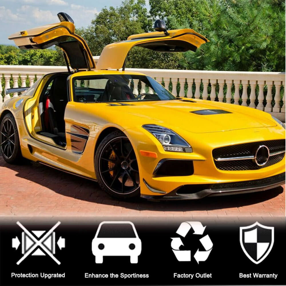 Mercedes Benz C197 R197 SLS AMG 2010-2013 Front Bumper Lip Carbon Fiber-Ahacarbon