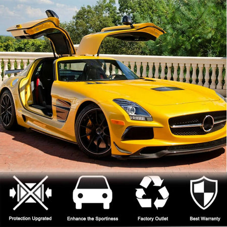 Mercedes Benz C197 R197 SLS AMG 2010-2013 Front Bumper Lip Carbon Fiber-Ahacarbon