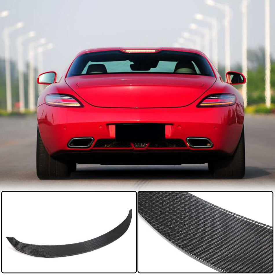 Mercedes Benz C197 R197 SLS AMG 2010-2013 Rear Trunk Spoiler Carbon Fiber-Ahacarbon
