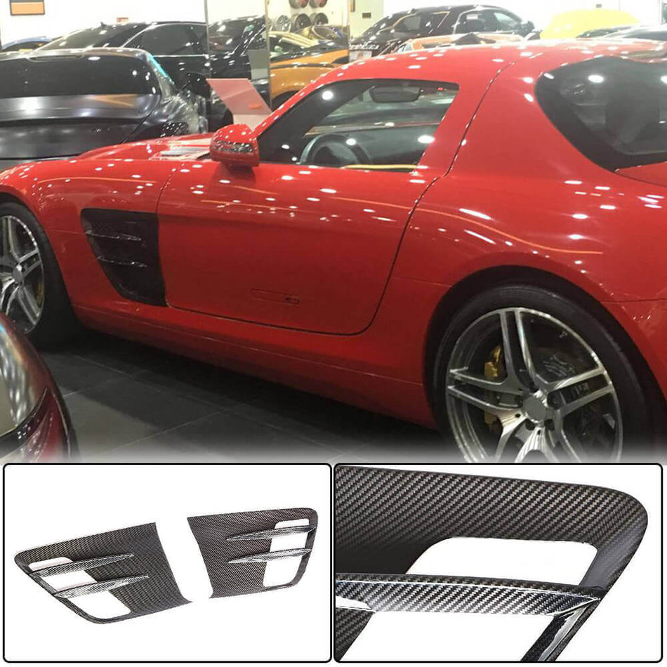 Mercedes Benz C197 SLS AMG Coupe 2010-2013 Side Air Fender Vents Dry Carbon Fiber-Ahacarbon