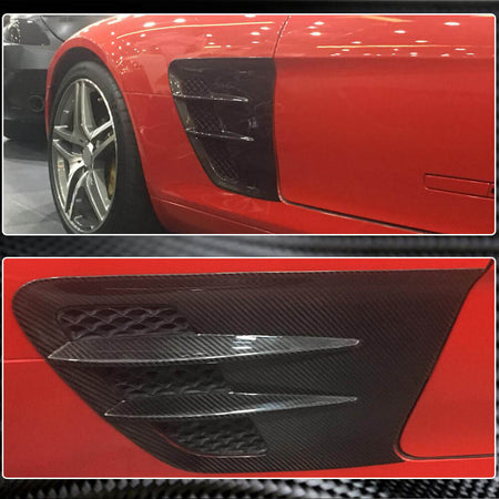 Mercedes Benz C197 SLS AMG Coupe 2010-2013 Side Air Fender Vents Dry Carbon Fiber-Ahacarbon