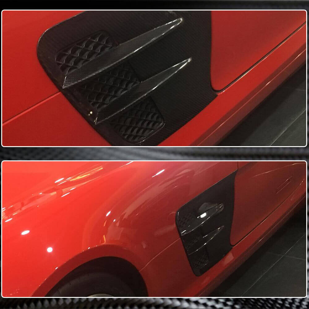 Mercedes Benz C197 SLS AMG Coupe 2010-2013 Side Air Fender Vents Dry Carbon Fiber-Ahacarbon
