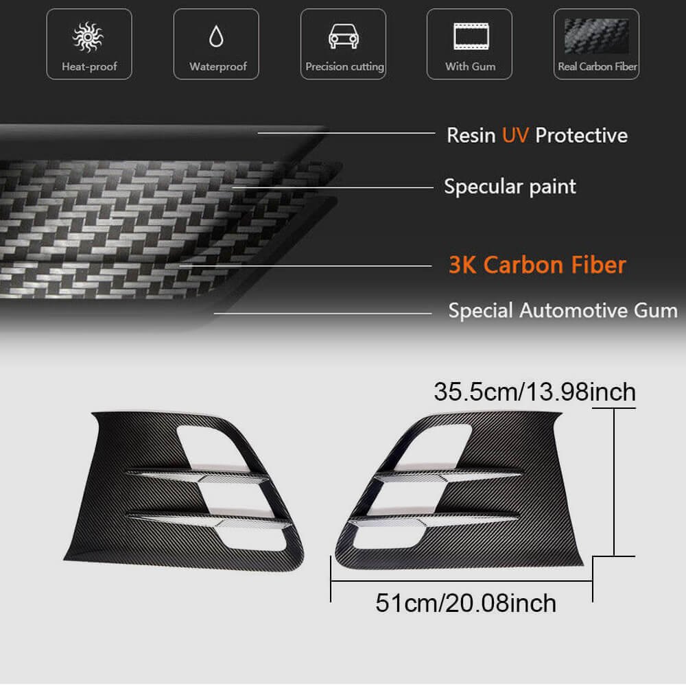 Mercedes Benz C197 SLS AMG Coupe 2010-2013 Side Air Fender Vents Dry Carbon Fiber-Ahacarbon