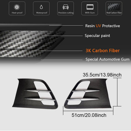 Mercedes Benz C197 SLS AMG Coupe 2010-2013 Side Air Fender Vents Dry Carbon Fiber-Ahacarbon