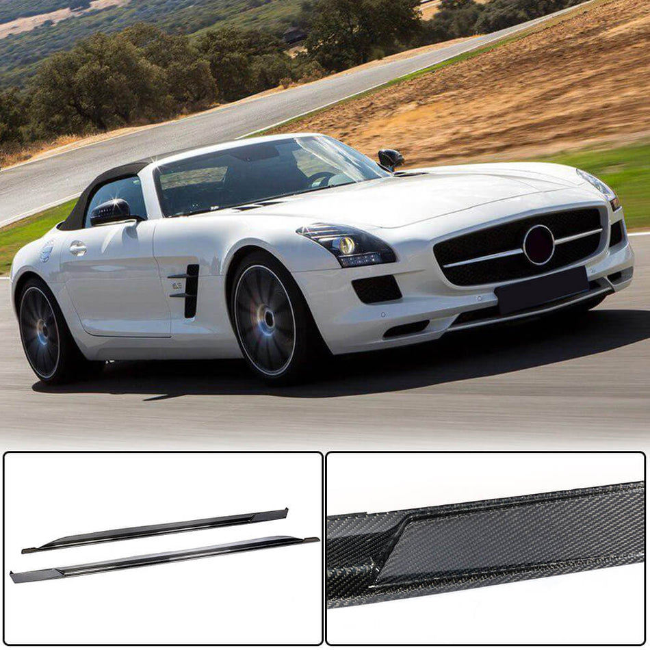 Mercedes Benz C197 R197 SLS AMG 2010-2013 Side Skirts Carbon Fiber-Ahacarbon