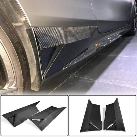 Mercedes Benz C217 S500 S550 Sport Pre-facelift 2015-2017 Side Skirts Splitters Carbon Fiber-Ahacarbon