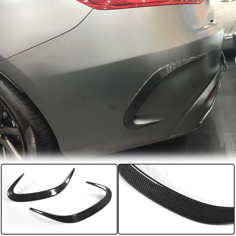Mercedes Benz C217 S550 Sport S63 S65 AMG Coupe 2015-2019 Rear Bumper Vents Carbon Fiber-Ahacarbon