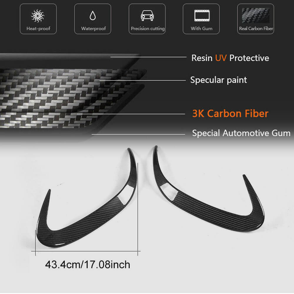 Mercedes Benz C217 S550 Sport S63 S65 AMG Coupe 2015-2019 Rear Bumper Vents Carbon Fiber-Ahacarbon