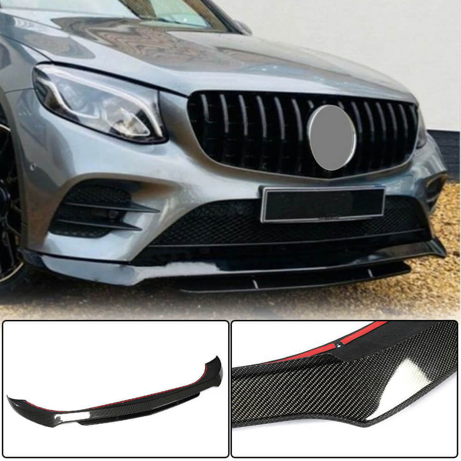 Mercedes Benz C253 X253 GLC300 GLC350 Sport GLC43 Front Bumper Lip Carbon Fiber/FRP-Ahacarbon