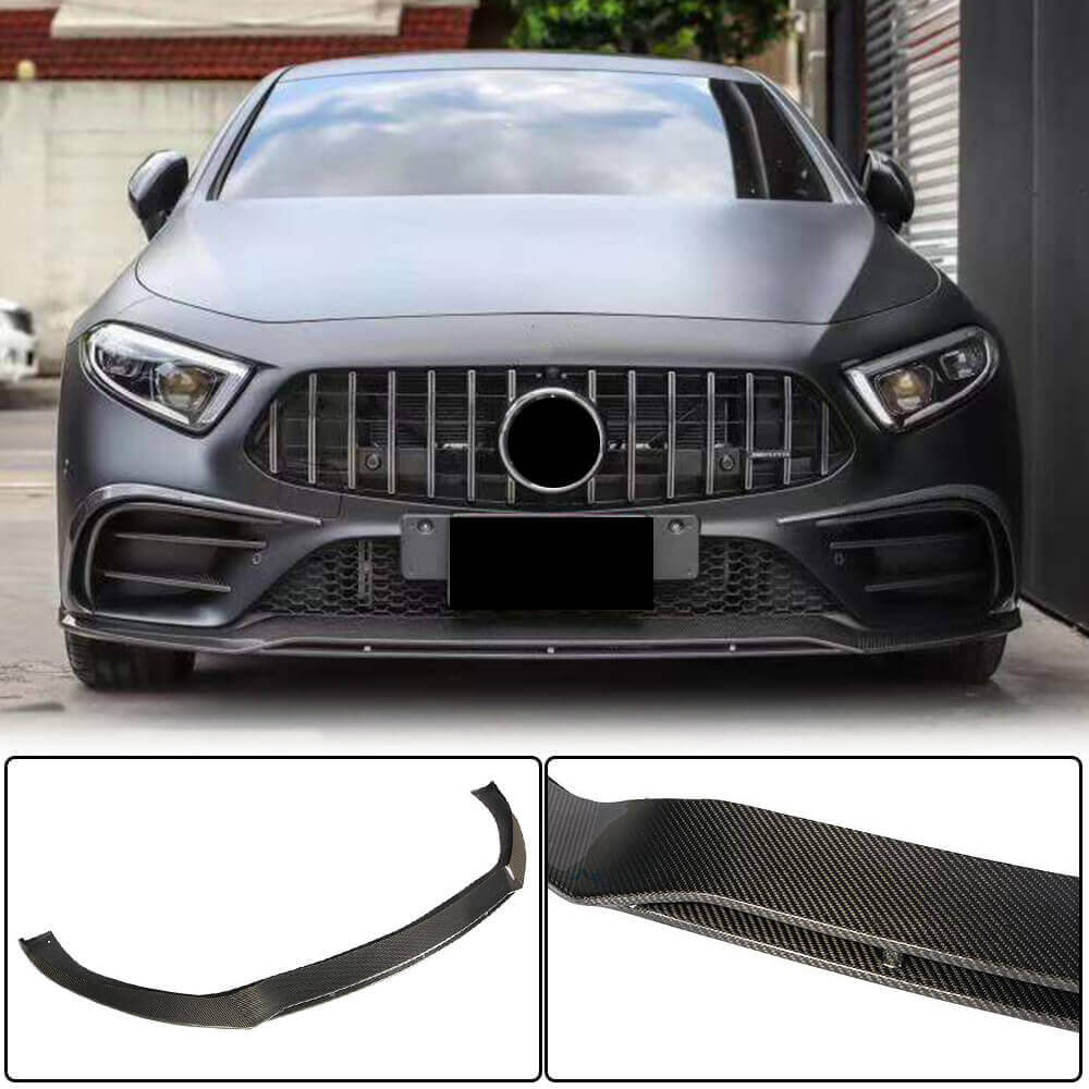 Mercedes Benz C257 Sport CLS53 AMG 2018-2020 Front Bumper Lip Carbon Fiber-Ahacarbon