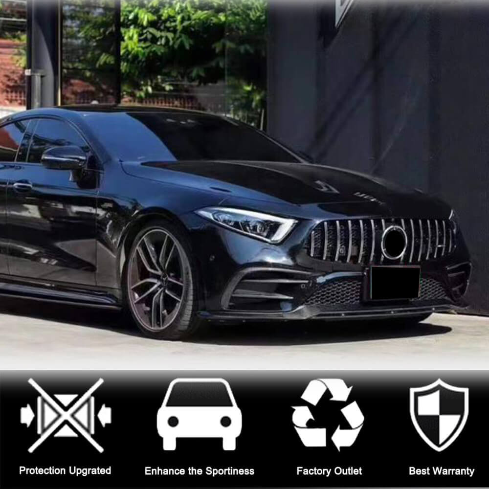 Mercedes Benz C257 Sport CLS53 AMG 2018-2020 Front Bumper Lip Carbon Fiber-Ahacarbon