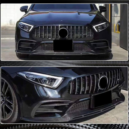 Mercedes Benz C257 Sport CLS53 AMG 2018-2020 Front Bumper Lip Carbon Fiber-Ahacarbon
