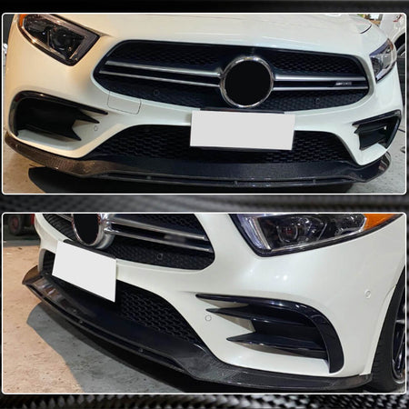 Mercedes Benz C257 Sport CLS53 AMG 2018-2020 Front Bumper Lip Carbon Fiber-Ahacarbon