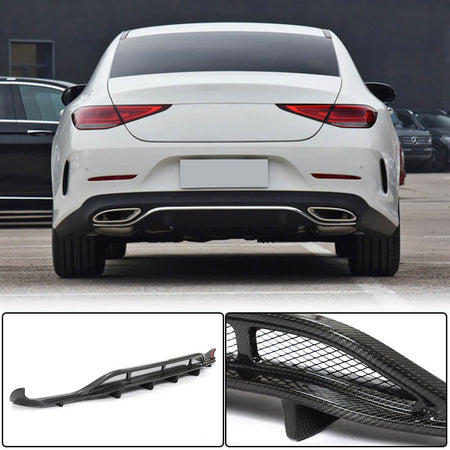 Mercedes Benz CLS Class C257 Sport 2018-2020 Rear Bumper Diffuser Carbon Fiber-Ahacarbon