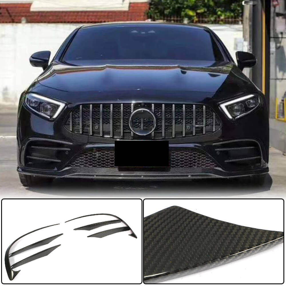 Mercedes Benz CLS Class C257 Sport 2018-2020 Front Fog Lamp Covers Carbon Fiber-Ahacarbon