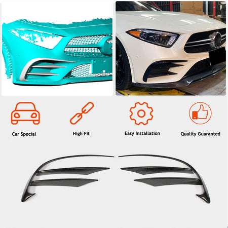 Mercedes Benz CLS Class C257 Sport 2018-2020 Front Fog Lamp Covers Carbon Fiber-Ahacarbon