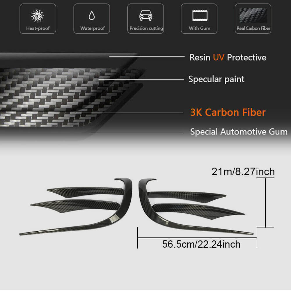 Mercedes Benz CLS Class C257 Sport 2018-2020 Front Fog Lamp Covers Carbon Fiber-Ahacarbon