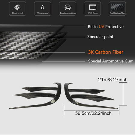 Mercedes Benz CLS Class C257 Sport 2018-2020 Front Fog Lamp Covers Carbon Fiber-Ahacarbon