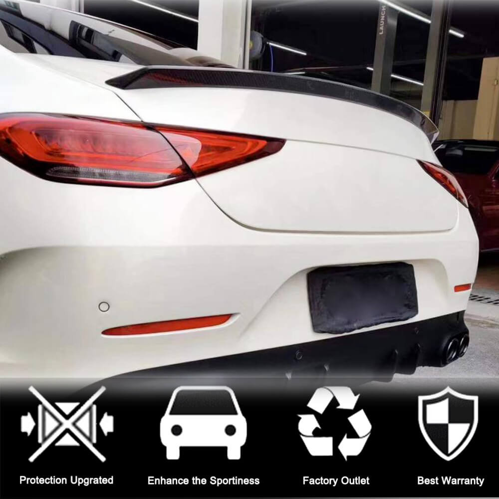 Mercedes Benz CLS Class C257 Sedan 2018-2022 Rear Trunk Spoiler Carbon Fiber-Ahacarbon
