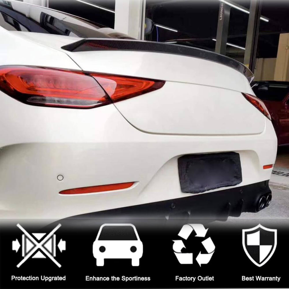 Mercedes Benz CLS Class C257 Sedan 2018-2022 Rear Trunk Spoiler Carbon Fiber-Ahacarbon