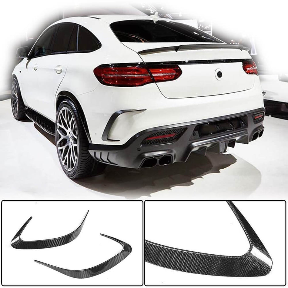 Mercedes Benz GLE Class C292 GLE400 GLE63 2015-2019 Rear Bumper Splitters Carbon Fiber-Ahacarbon