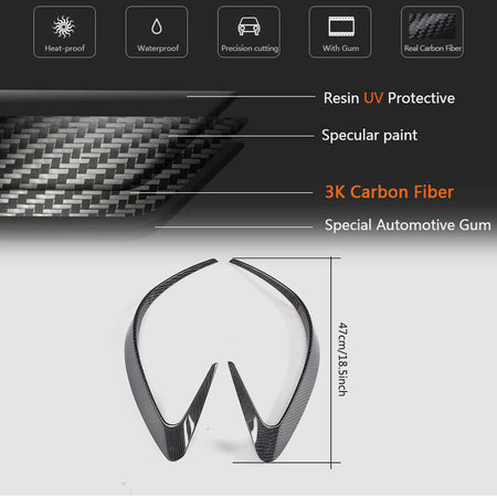 Mercedes Benz GLE Class C292 GLE400 GLE63 2015-2019 Rear Bumper Splitters Carbon Fiber-Ahacarbon
