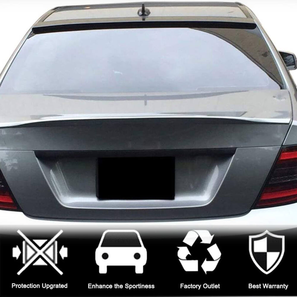 Mercedes Benz C Class W204 C63 AMG Sedan 2007-2014 Rear Roof Spoiler Carbon Fiber-Ahacarbon