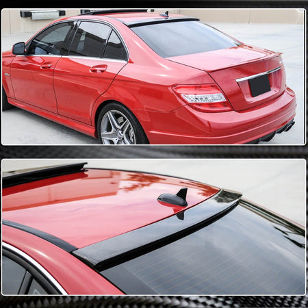 Mercedes Benz C Class W204 C63 AMG Sedan 2007-2014 Rear Roof Spoiler Carbon Fiber-Ahacarbon
