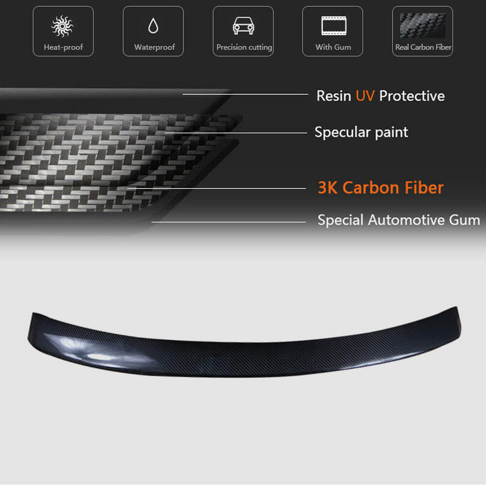Mercedes Benz C Class W204 C63 AMG Sedan 2007-2014 Rear Roof Spoiler Carbon Fiber-Ahacarbon
