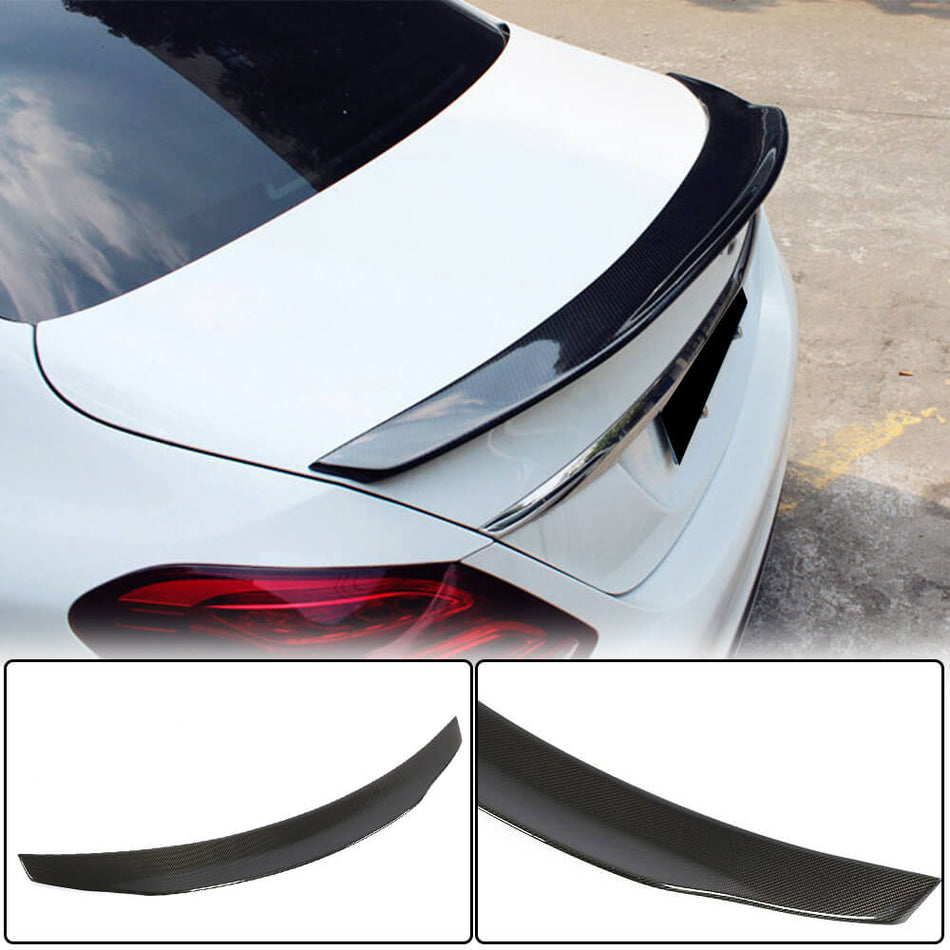 Mercedes Benz C Class W204 C200 C300 C63 Sedan 2007-2014 Rear Trunk Spoiler Carbon Fiber-Ahacarbon