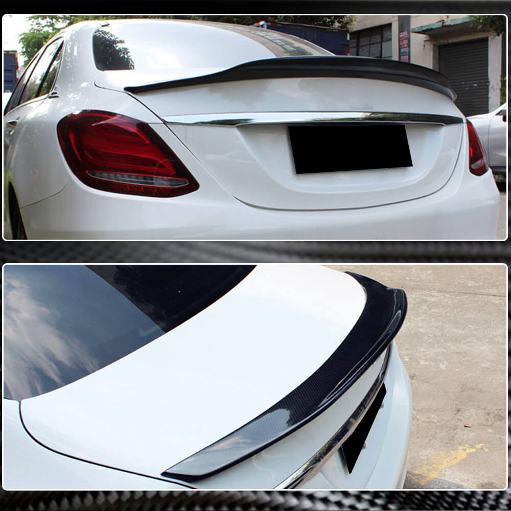Mercedes Benz C Class W204 C200 C300 C63 Sedan 2007-2014 Rear Trunk Spoiler Carbon Fiber-Ahacarbon