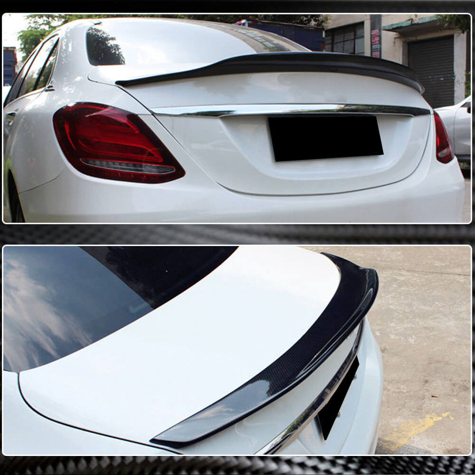 Mercedes Benz C Class W204 C200 C300 C63 Sedan 2007-2014 Rear Trunk Spoiler Carbon Fiber-Ahacarbon